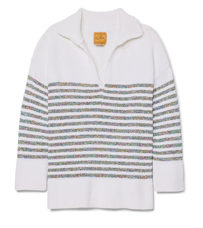 Hadley Striped Polo - White