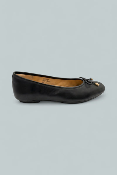 Women's Delicato Bow Soft Ballerina Flats - Black