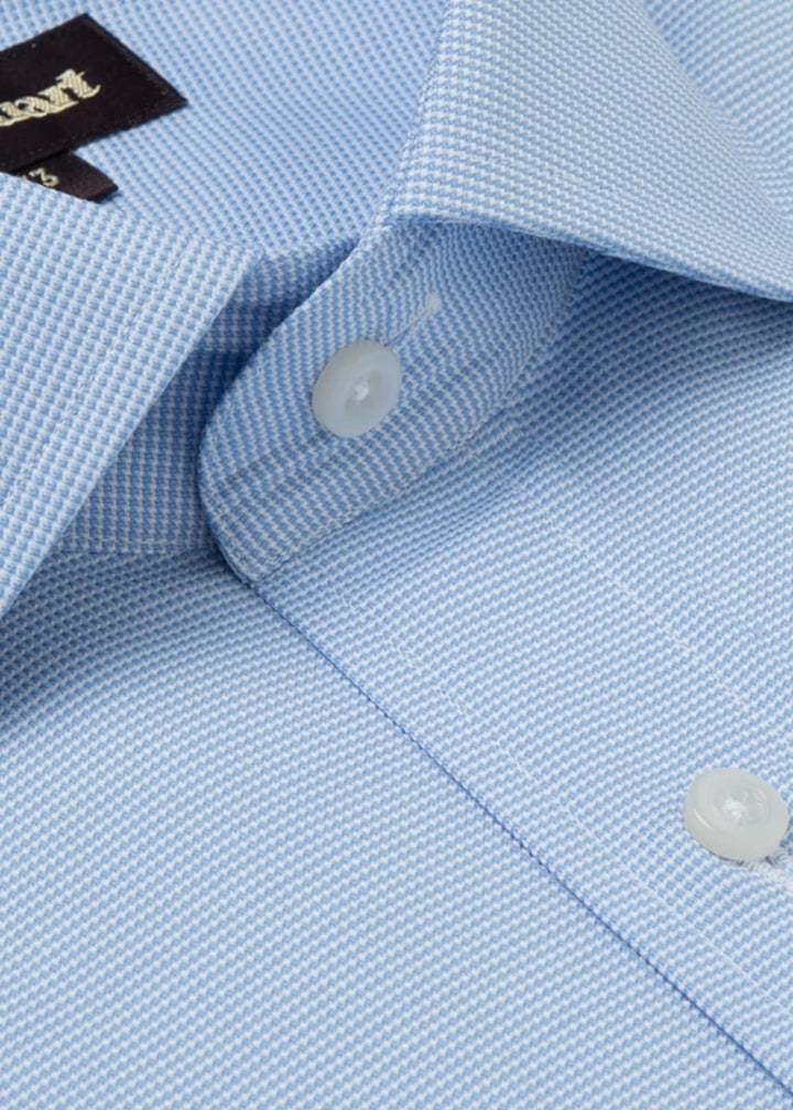 Royal Oxford Cotton Slim Fit Dress Shirt - Blue