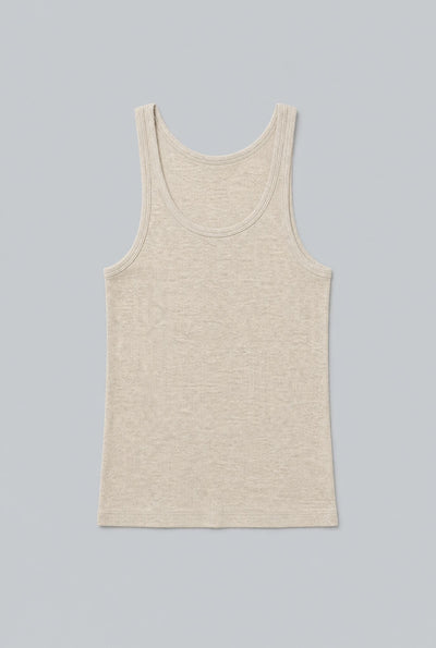 Ribbed Tank Top - Oatmeal