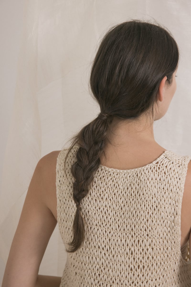 Handknit Tank : Bone