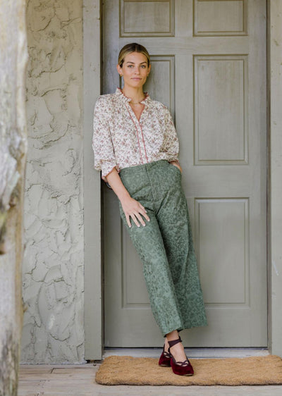 Stef Trouser in Forest Embroidery