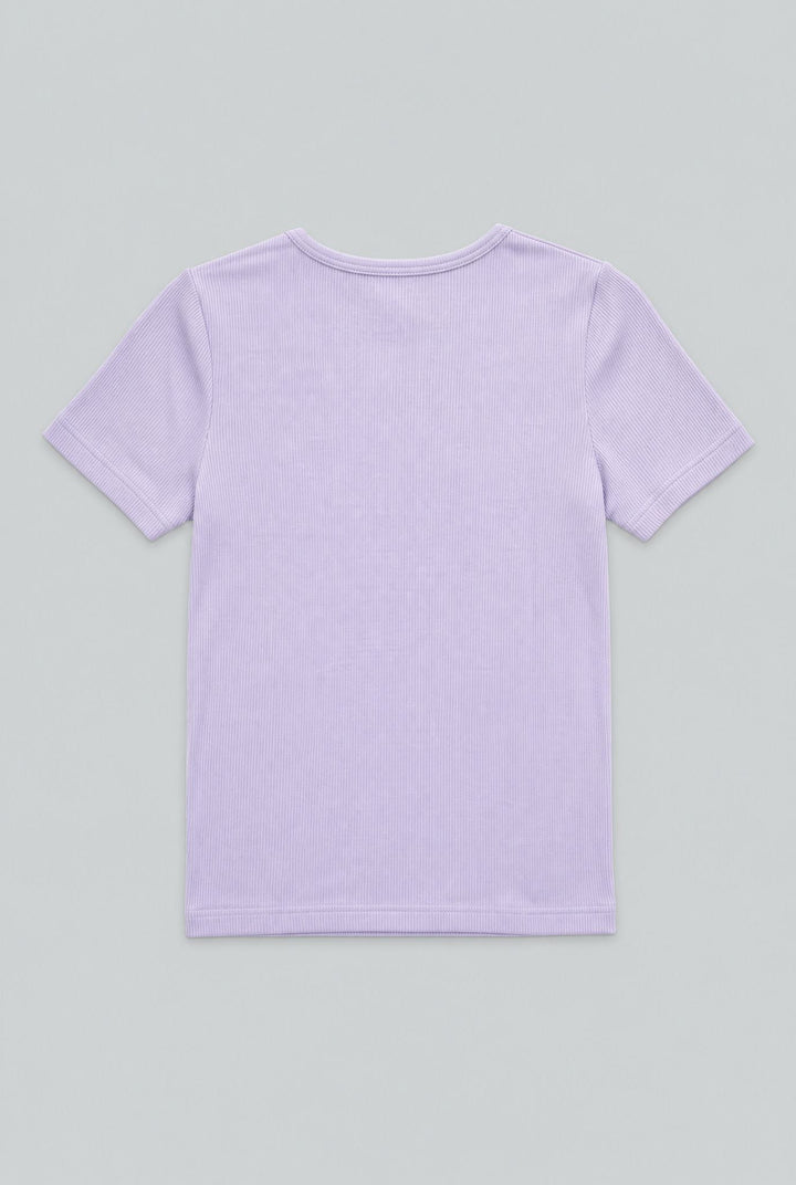 Ribbed Tee - Purple