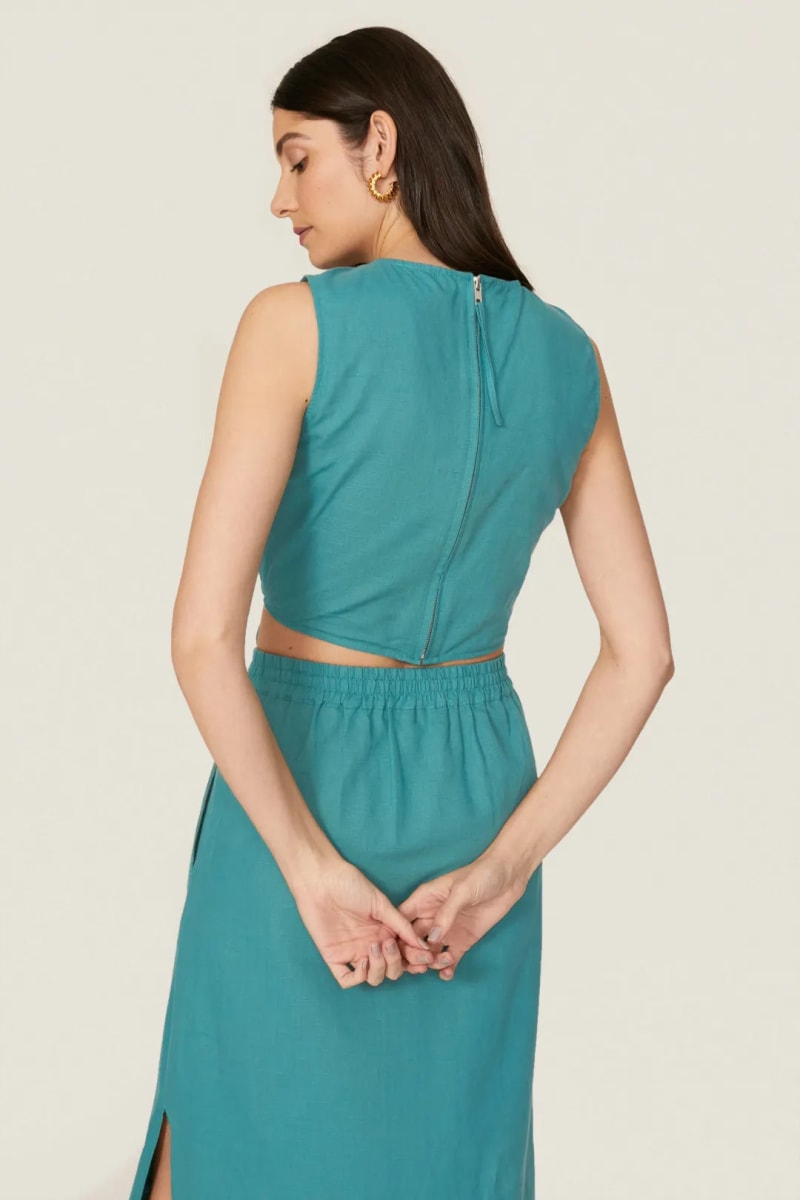 Cinched Top - Teal