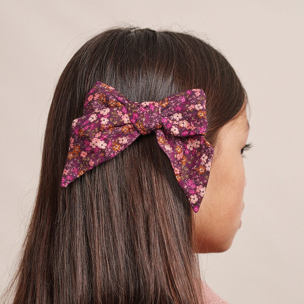 Laura Bow - Crimson Floral Hair Accessories Bebe Organic 