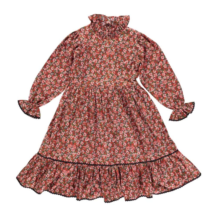 Laura Dress - Crimson Floral Dresses + Skirts Bebe Organic