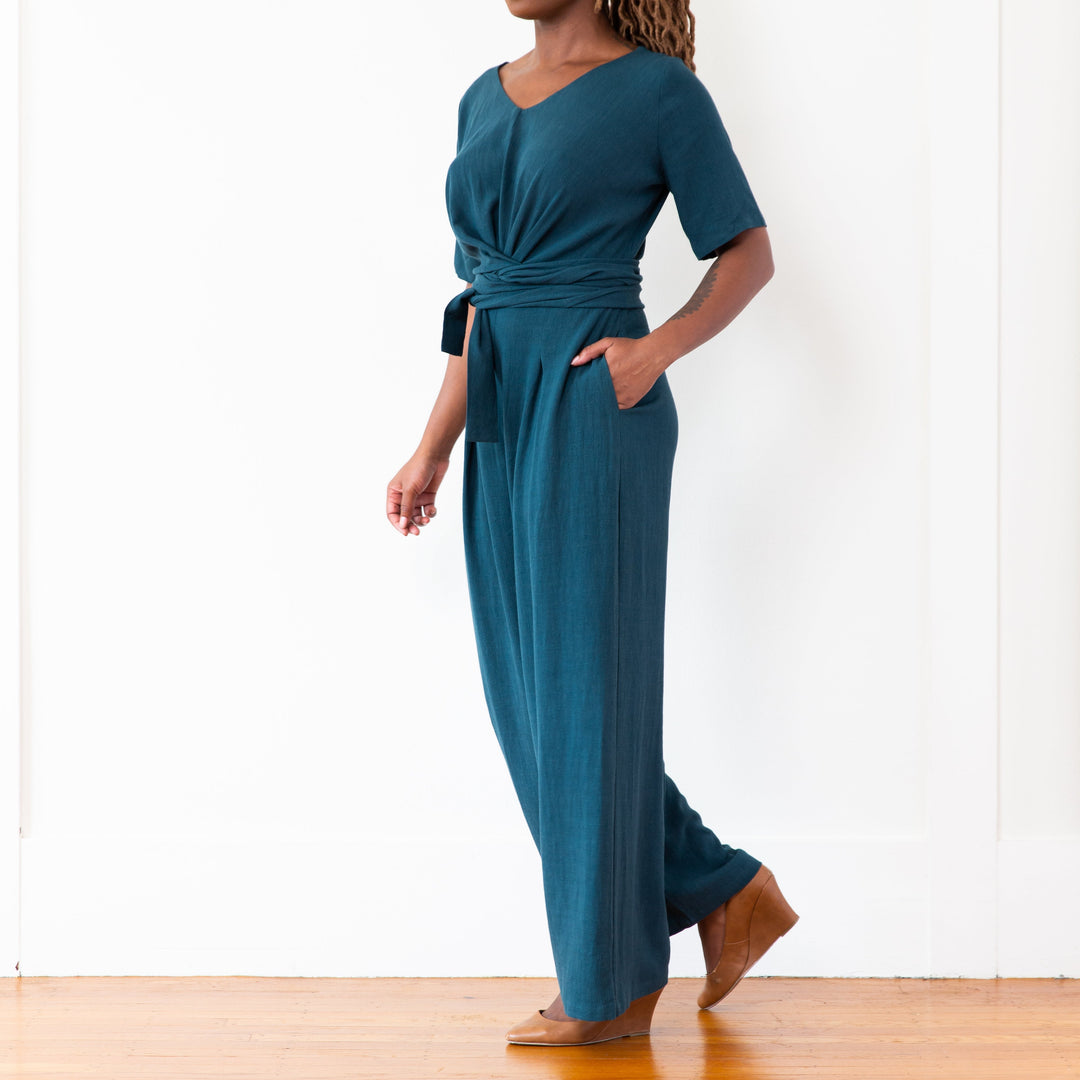 The Isabel Jumpsuit (Long) - Pine