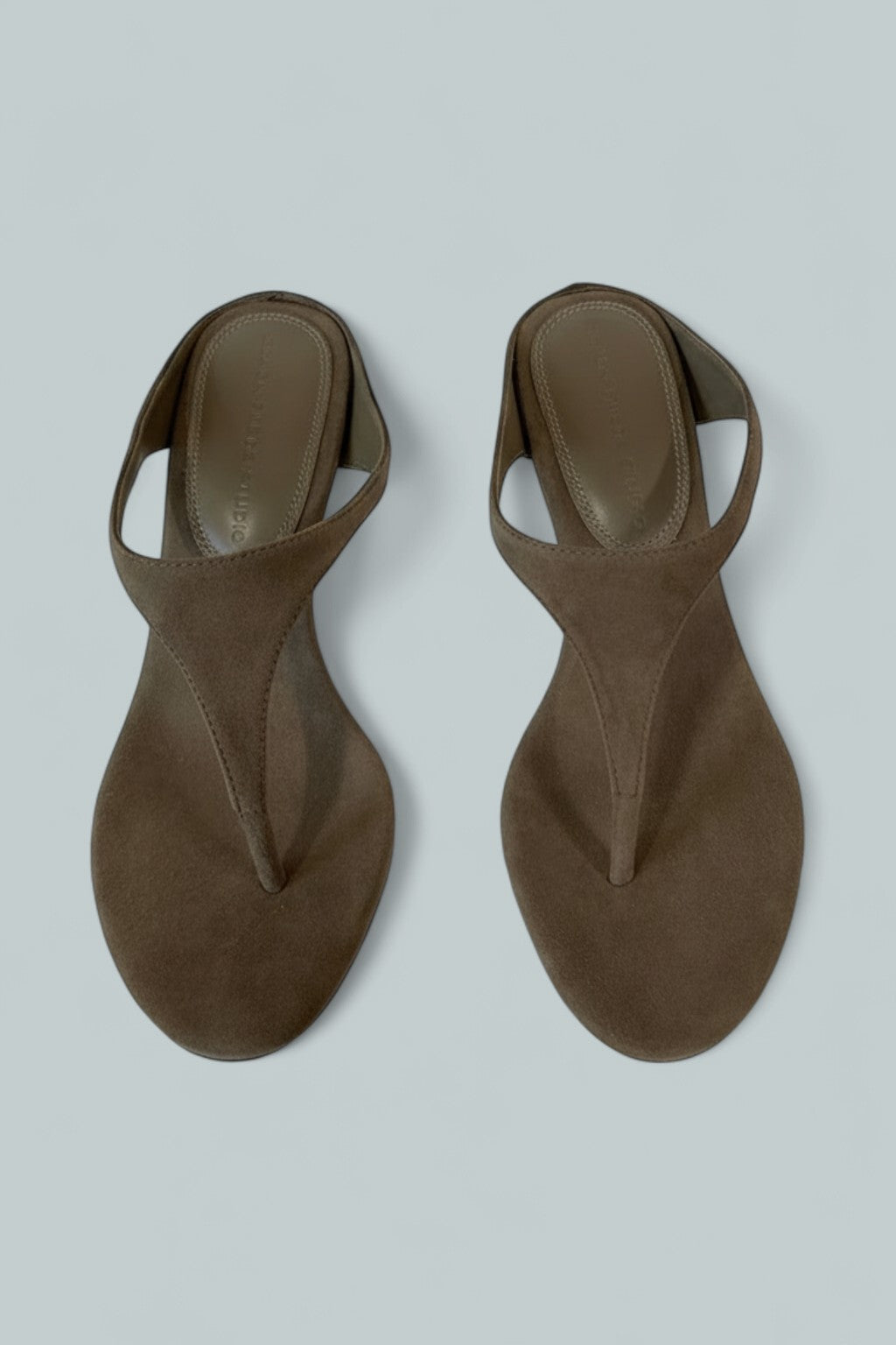 Women's Square Toe Thong Sandals - Taupe