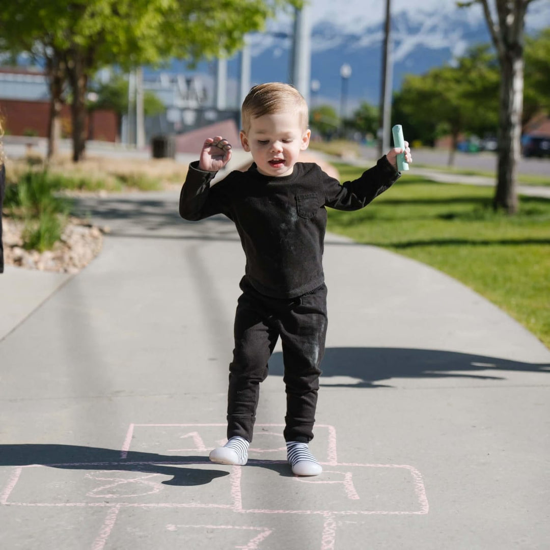 Stripey SlipKix - Black Stripes