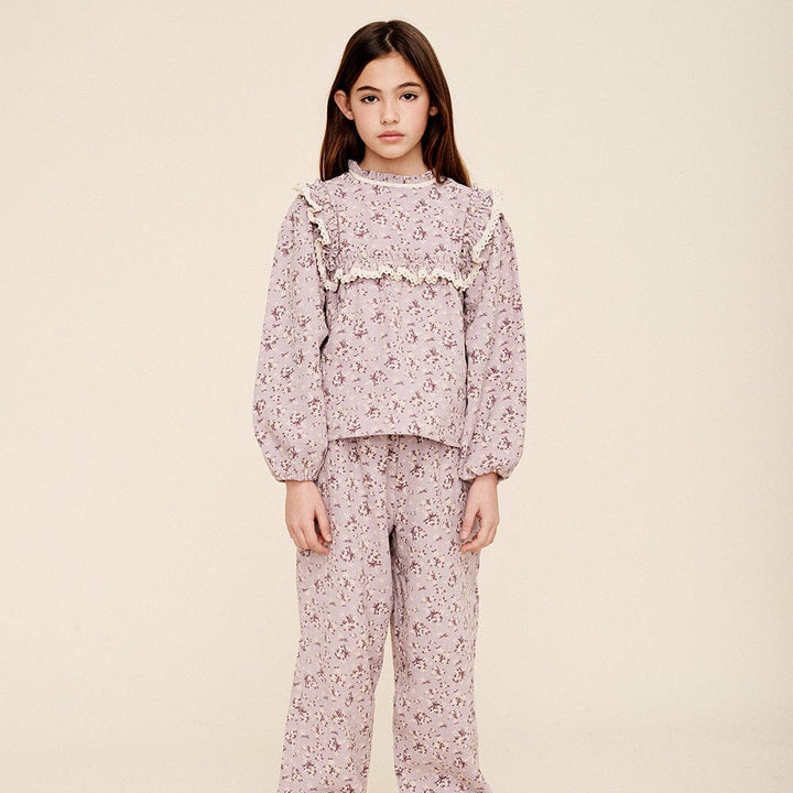 Leria Blouse & Claudia Pants - Lila Floral Sets Liilu 