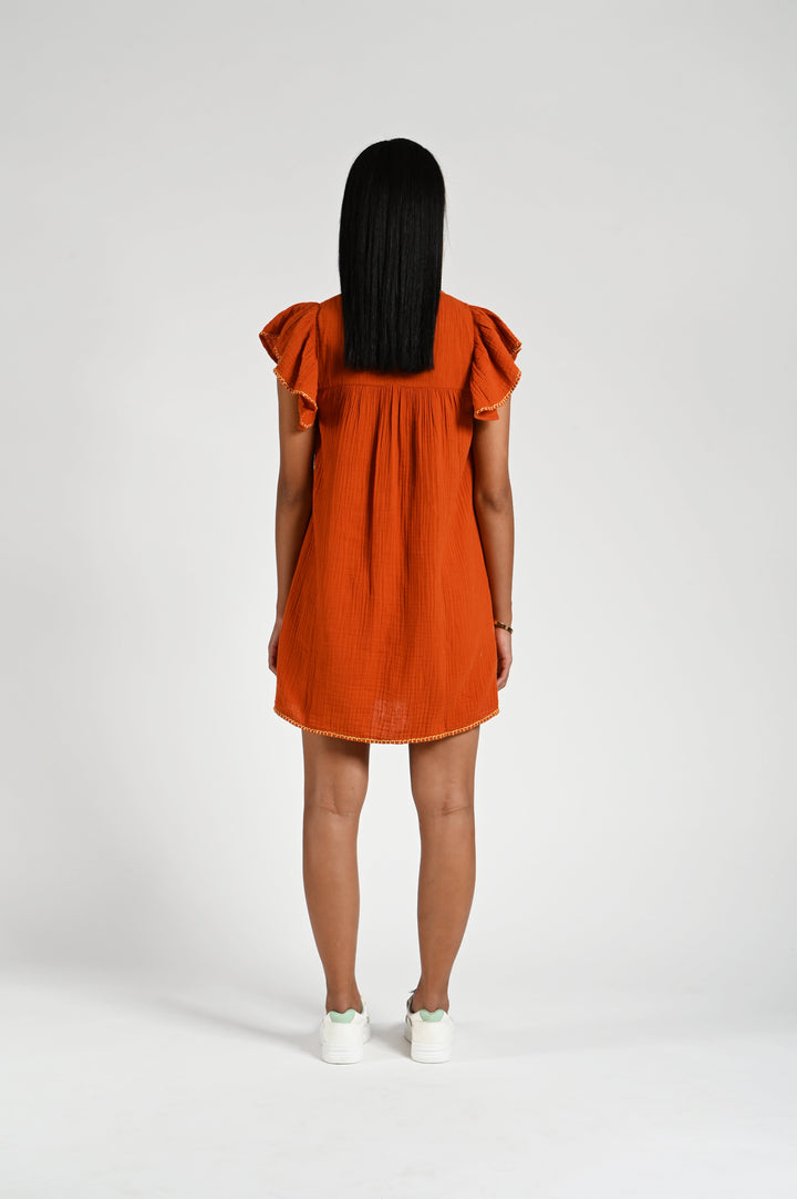 Florence Mini Dress - Terracotta