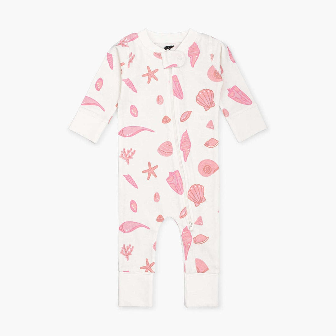 One-Piece Baby Pajamas - Seashell Hunt