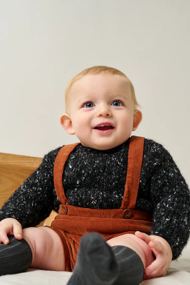 Pinwale Corduroy Baby Overalls - Brown