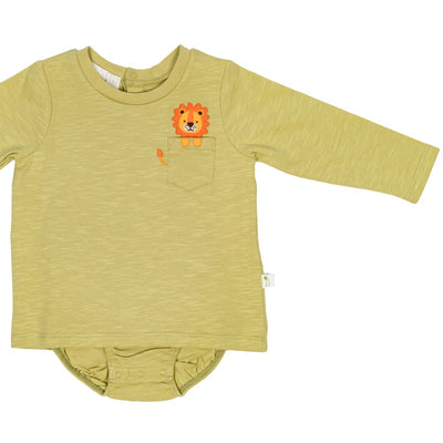 Happy Hunter T Shirt Bodysuit - Bamboo Green