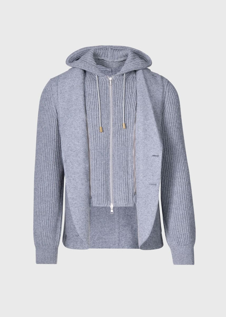 Wool Jersey Blazer - Grey