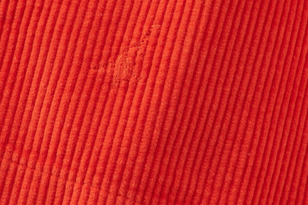 Organic Cotton Corduroy Dress - Dark Coral