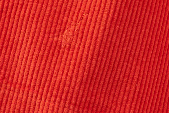 Organic Cotton Corduroy Dress - Dark Coral