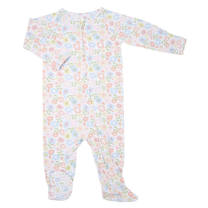 Luxaboo Zipper Footie - Pretty Pansy