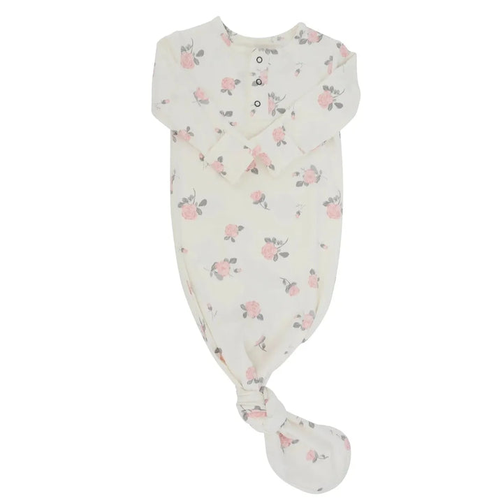 Knotted Gown - Roses White