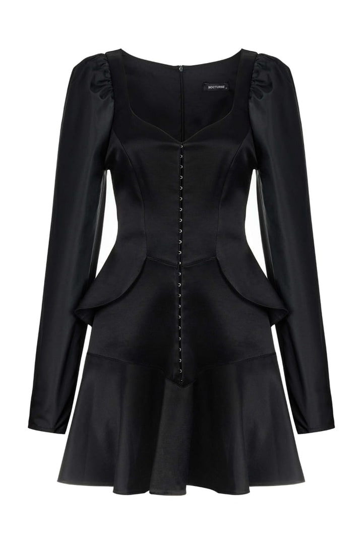 Mini Crepe Dress - Black