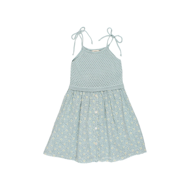 Flower Dots Dress - Blue