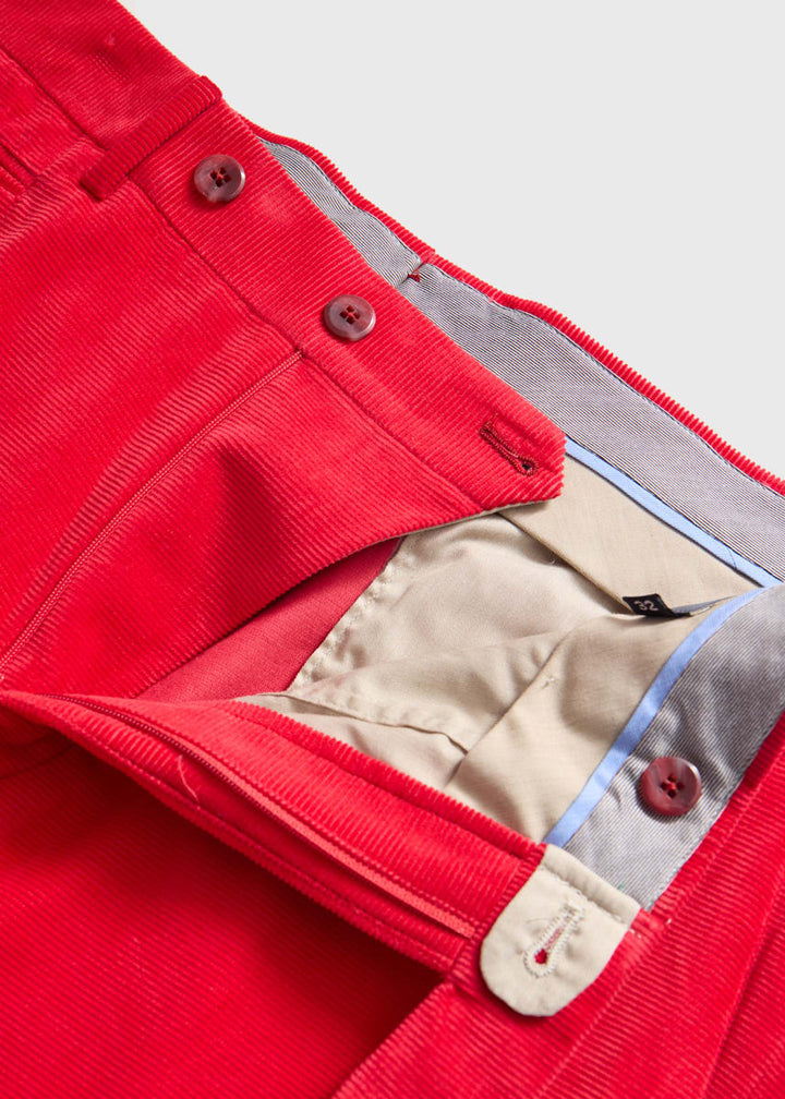 Cotton Horizontal Pincord - Crimson