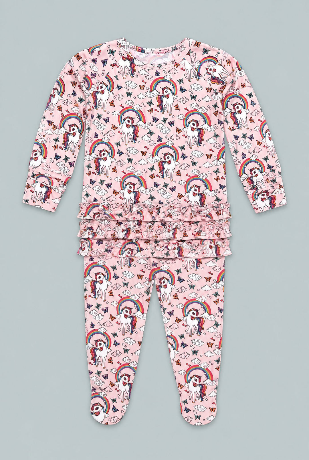 Ruffle Footie - Rainbow Bright