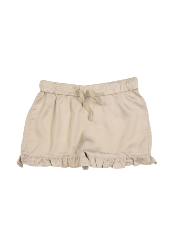 Pajamas Sateen Ruffle Shorts - Fawn