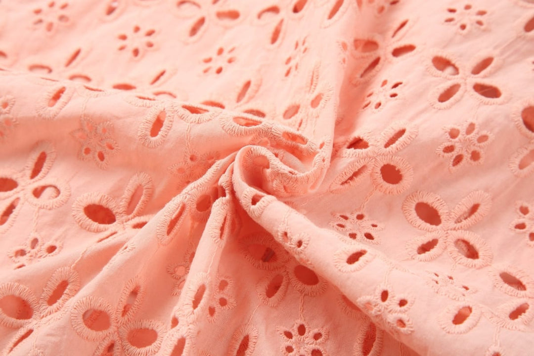 Beth Cotton Eyelet Pant - Blush