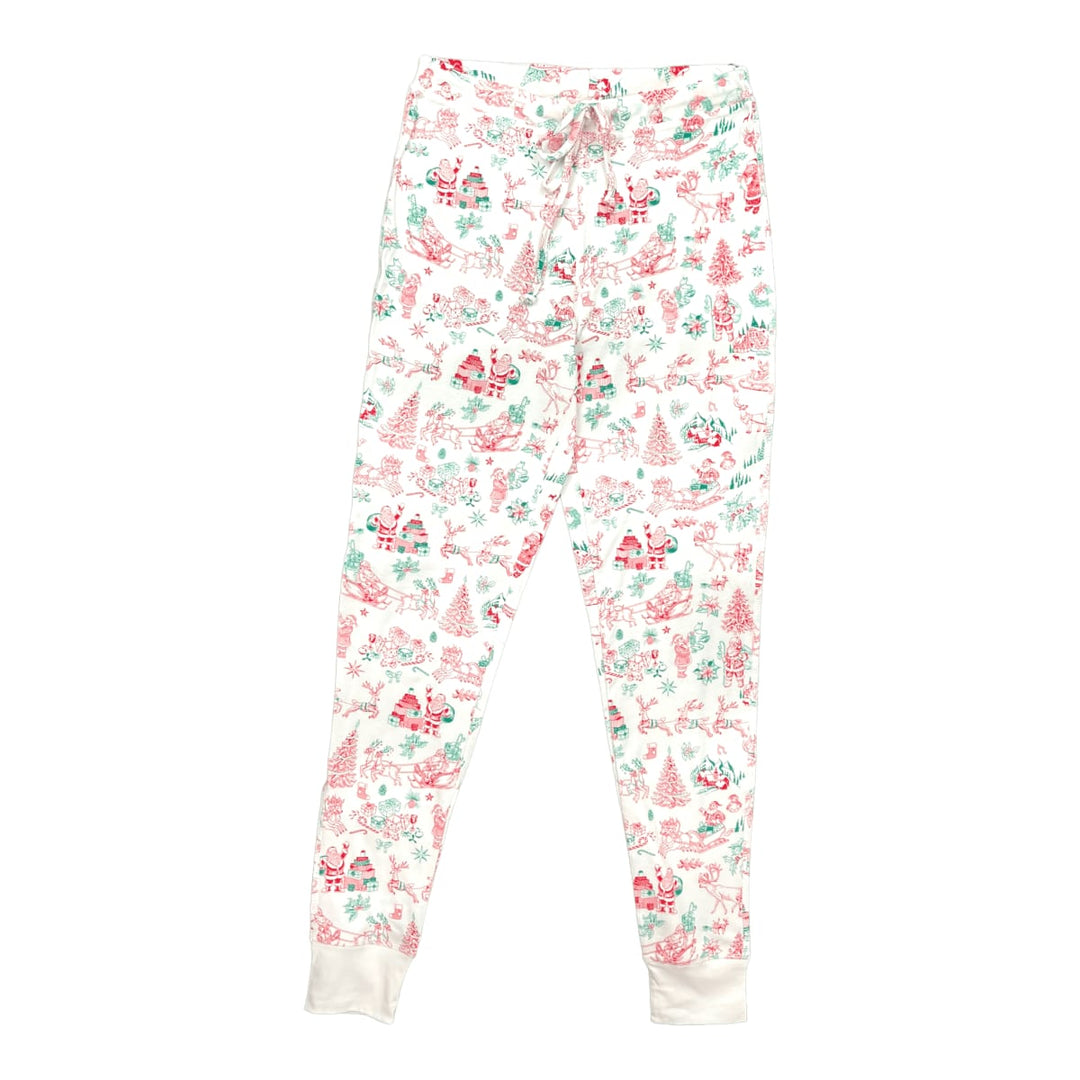Women's Jogger & Henley Pajama Set - Santa
