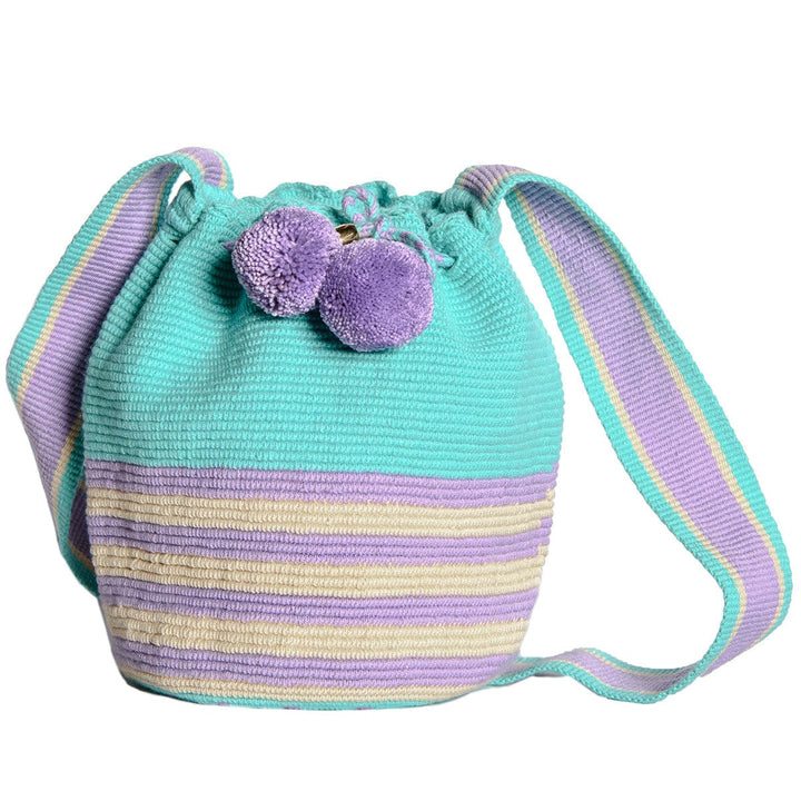 Summer Pastel Stripes Bucket Bag