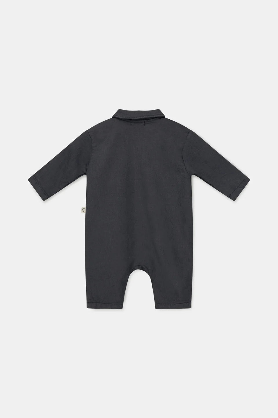 Cotton fleece baby jumpsuit - Dark grey