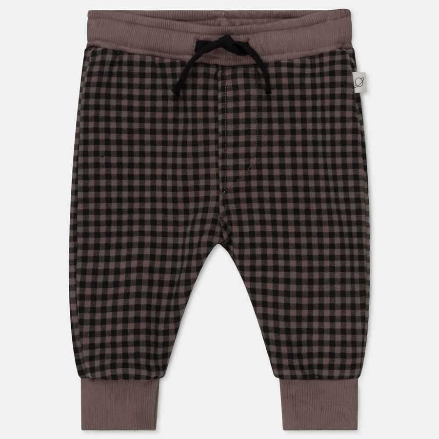 Organic Baby Plaid Pants - Taupe Pants My Little Cozmo 