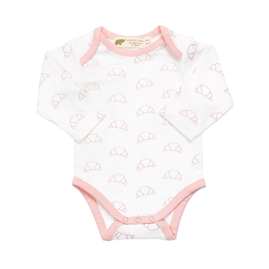 Long Sleeve Jack + Jill Bodysuit - Bonjour Croissant