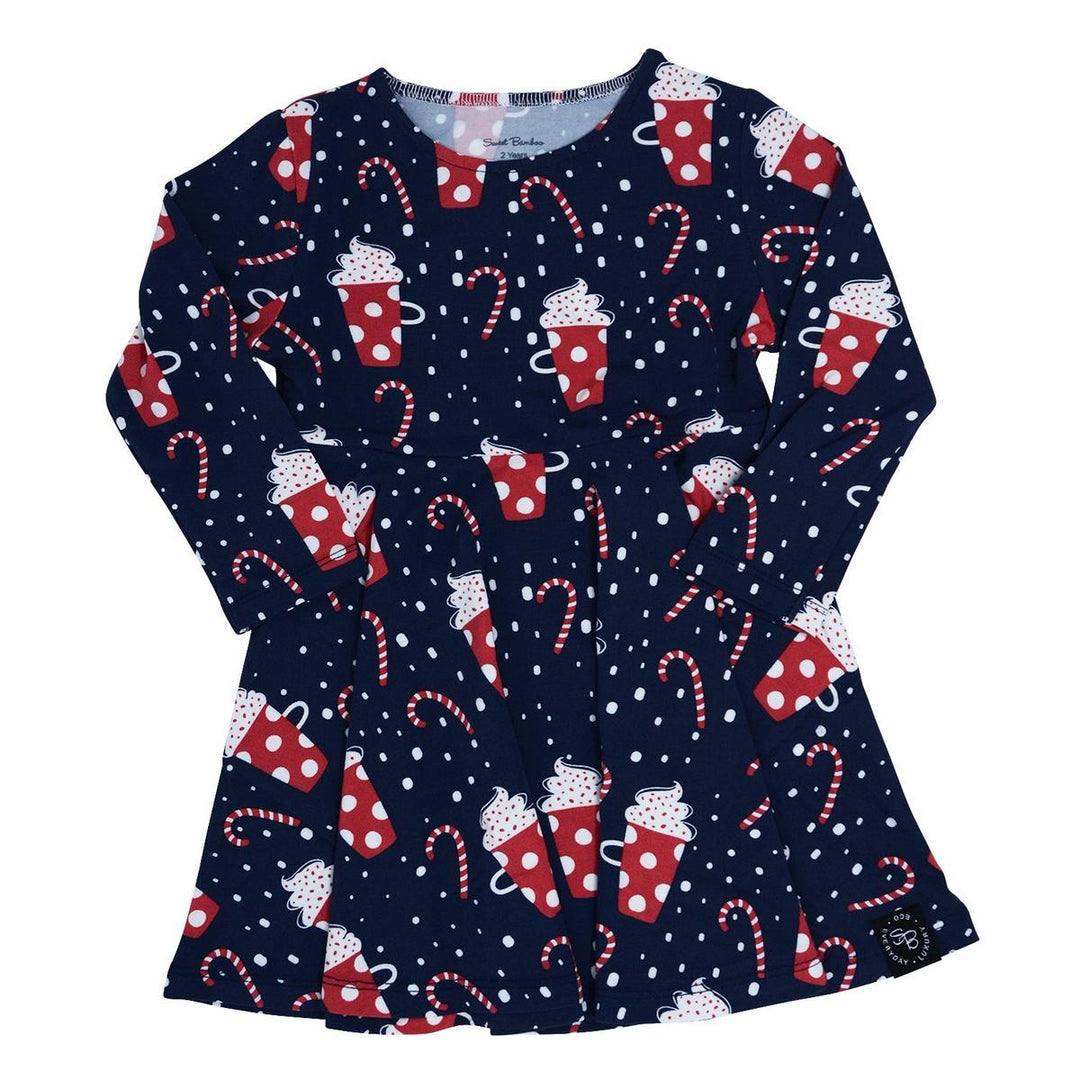 Swirly Girl Dress - Hot Cocoa