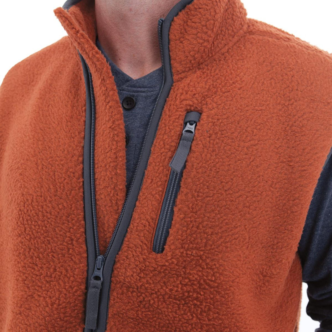 Zachary Sherpa Fleece Vest - Arabian Spice