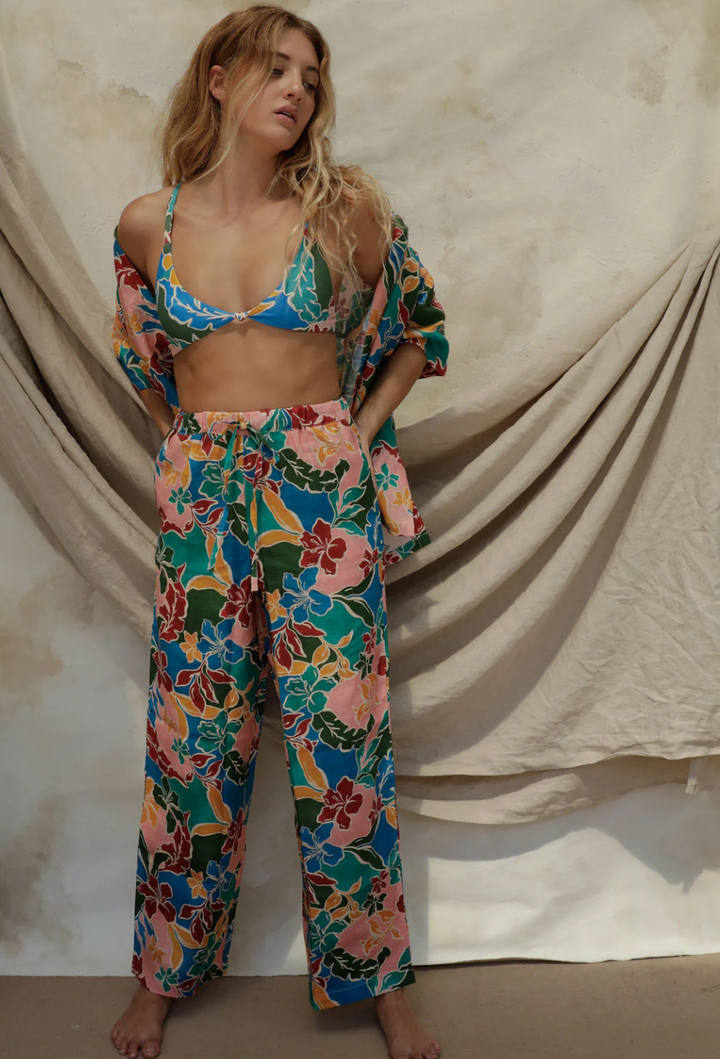 Gita Linen Pant - Fiesta Floral