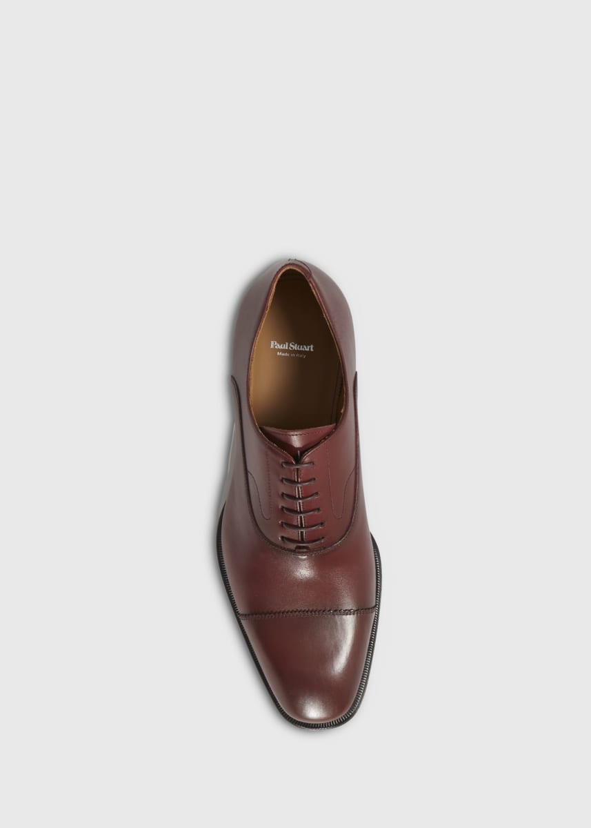 Majestic Leather Cap Toe Oxford - Wine