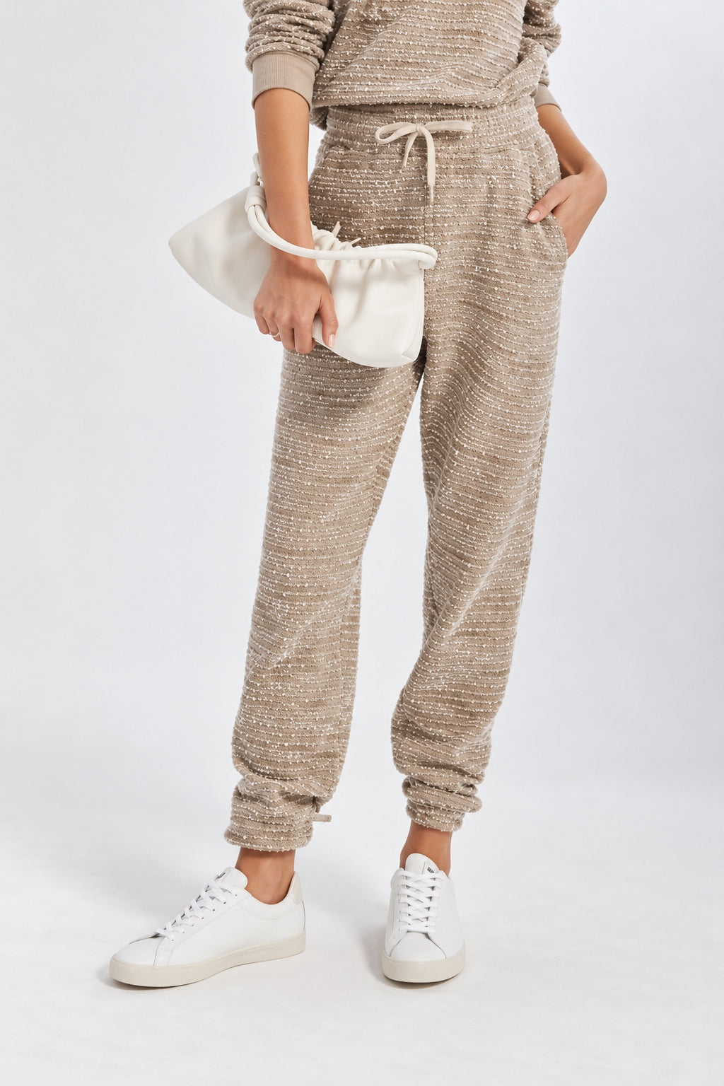 Textured Sweatpants - Tan Combo