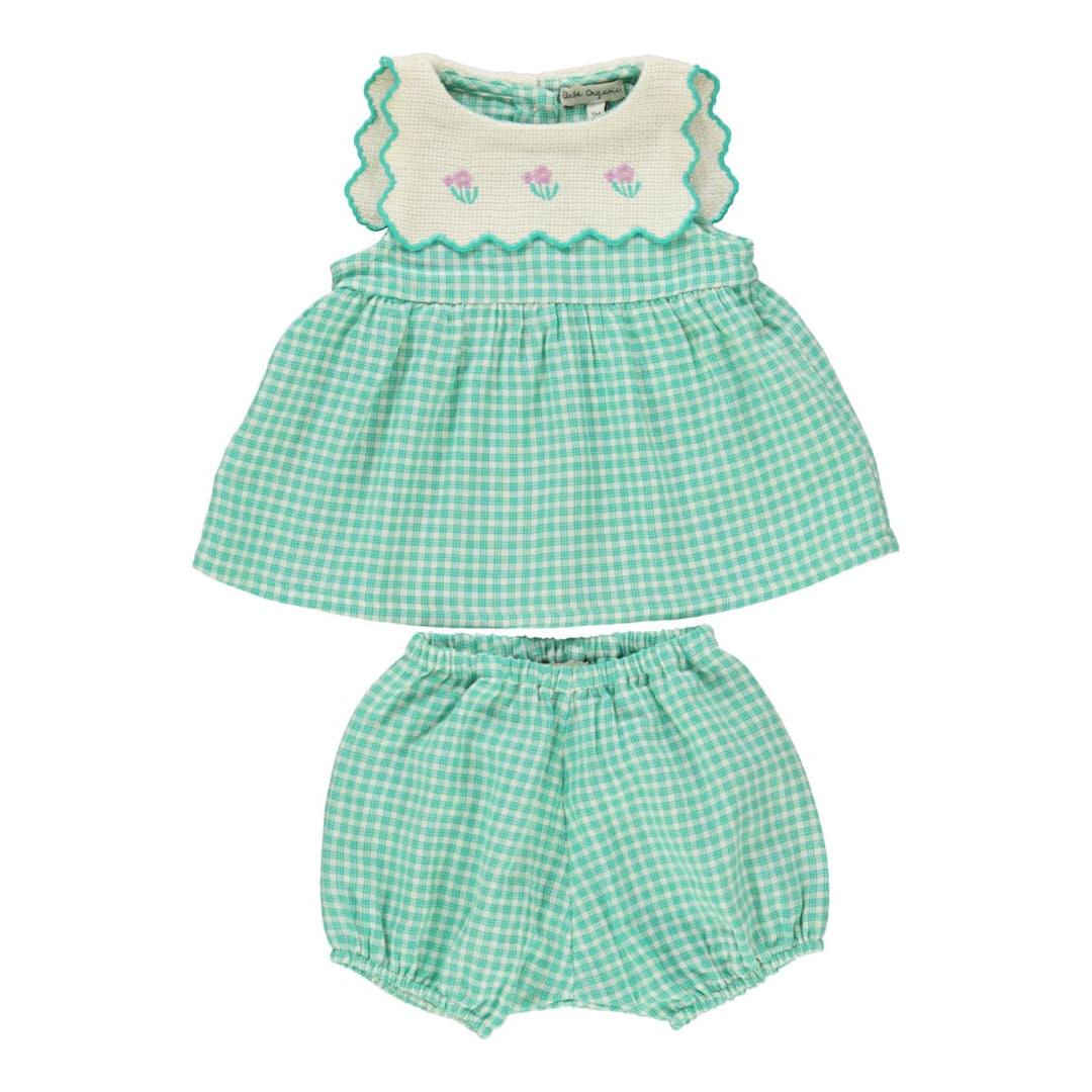 Amber Baby Dress Mediterranean Check