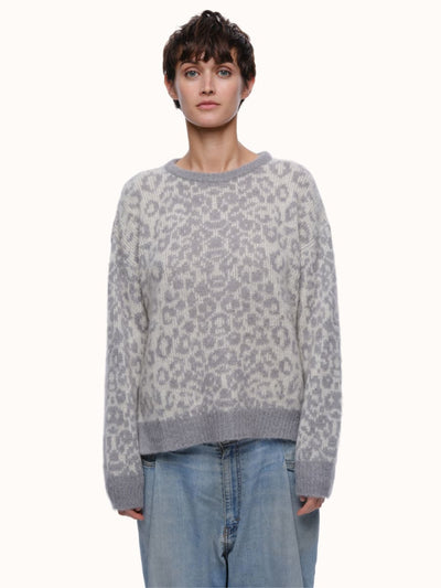 Kimry Leopard Crewneck - Cream