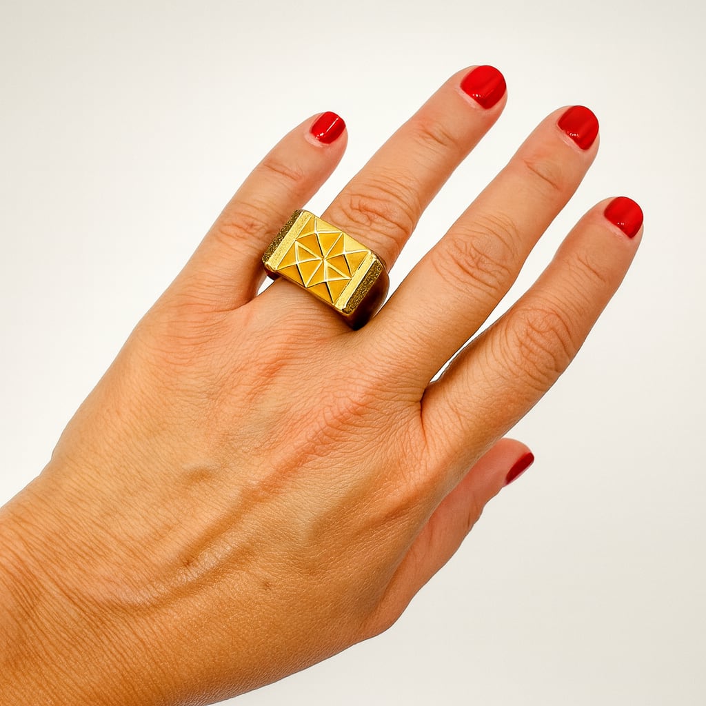 Pyramid Signet Ring