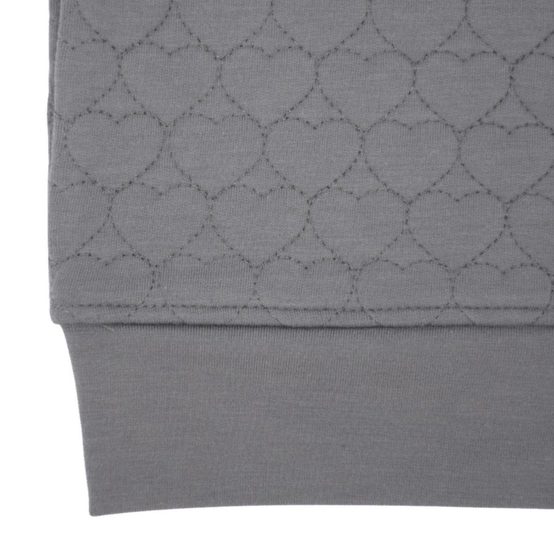 French Terry Hearts Jacket - Lunar Grey