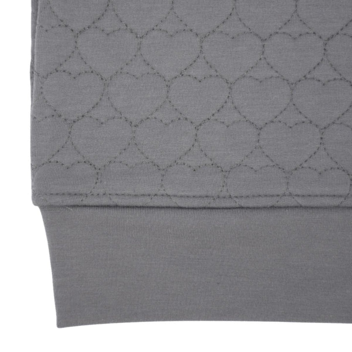 French Terry Hearts Jacket - Lunar Grey