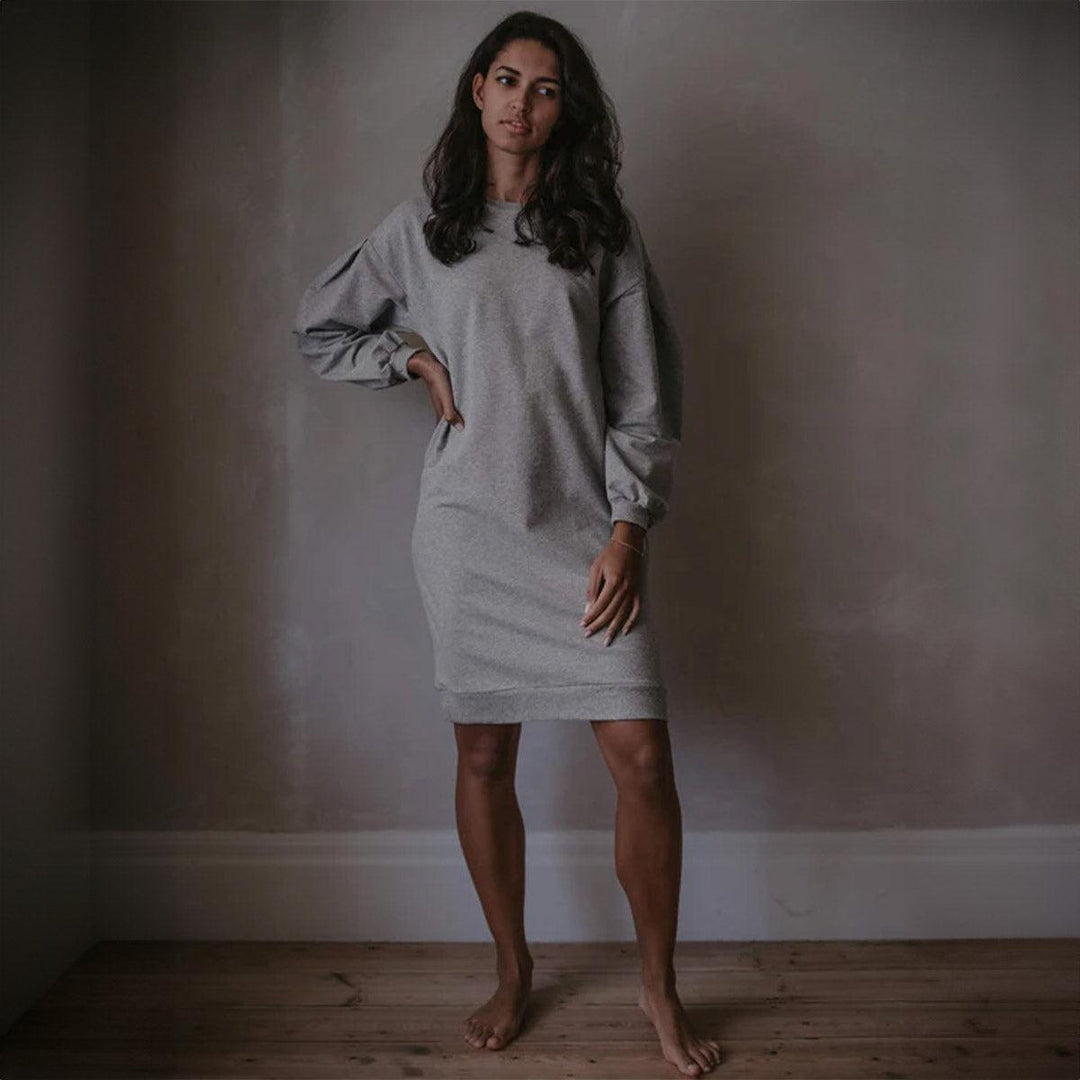 The Simple Folk The Women's Oversized Sweater Dress - Gray Melange US 0 / EU 32 / UK 4 The Simple Folk The Women's Oversized Sweater Dress - Gray Melange US 0 / EU 32 / UK 4