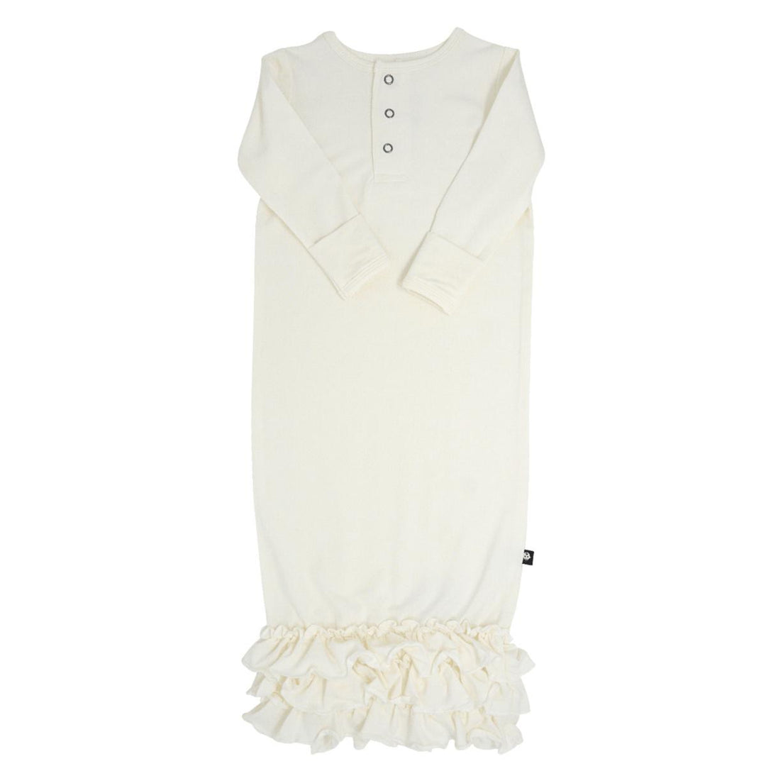 Ruffle Gown - Ivory Cream