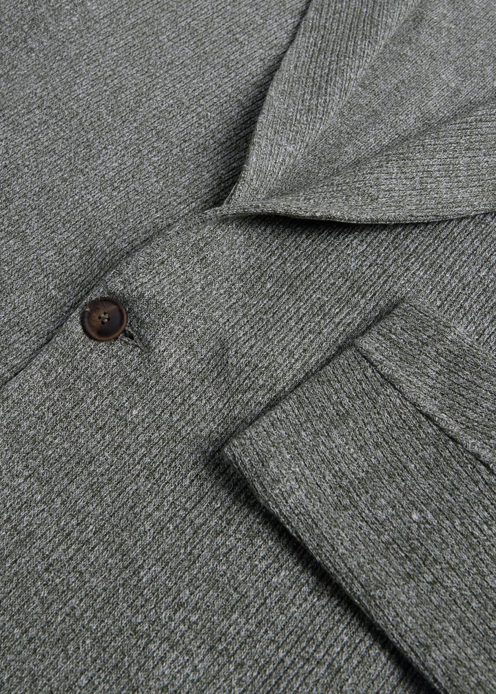 Linen & Cotton Sweater Jacket - Sage