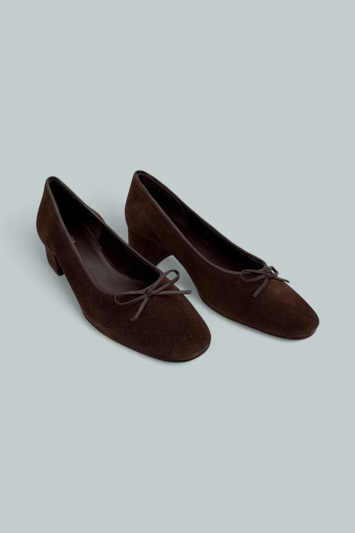 Terry Ballet Pump - Espresso Suede