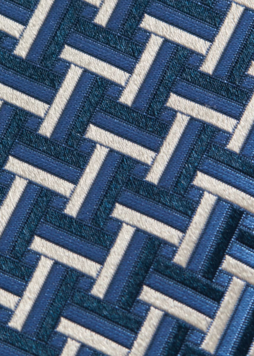 Woven Silk Basketweave Tie - Light Blue