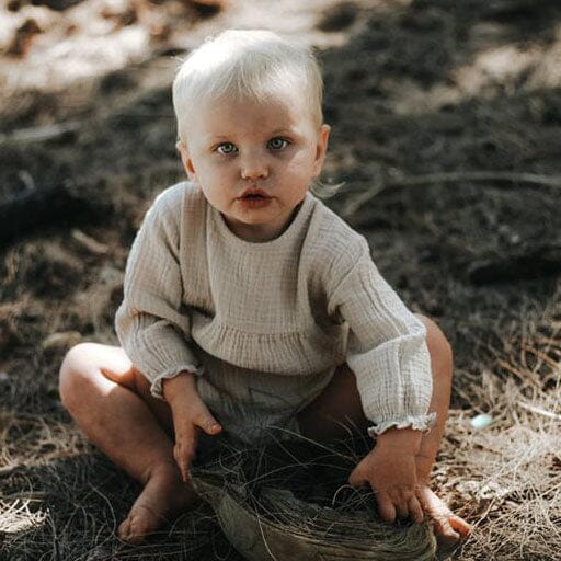 The Meadow Romper - Ecru One Pieces The Simple Folk 